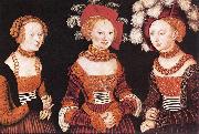 Saxon Princesses Sibylla, Emilia and Sidonia dfg, CRANACH, Lucas the Elder
